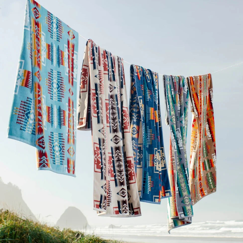 Pendleton Spa and Beach Towels drying on the line at the beach