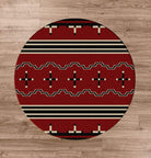 Big Chief Red Round Area Rug 8' Round - Your Western Decor, LLC