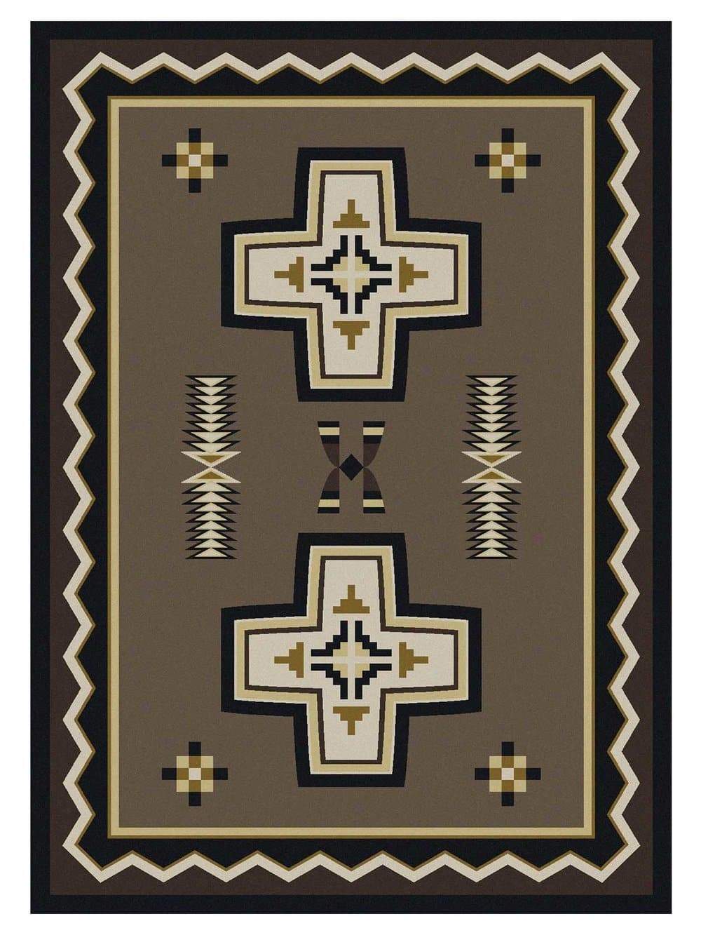 Saint Cross Taupe Rugs & Runners - American Made - Your Western Decor