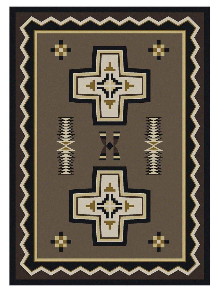Saint Cross Taupe Rugs & Runners - American Made - Your Western Decor