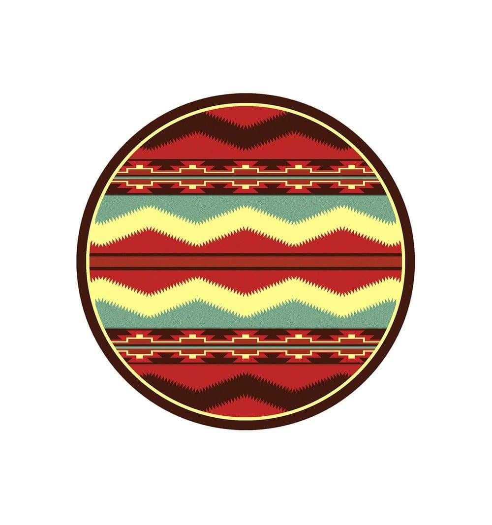 Scout Fiesta Colorful 8ft Round Area Rug - Made in the USA - Your Western Decor, LLC