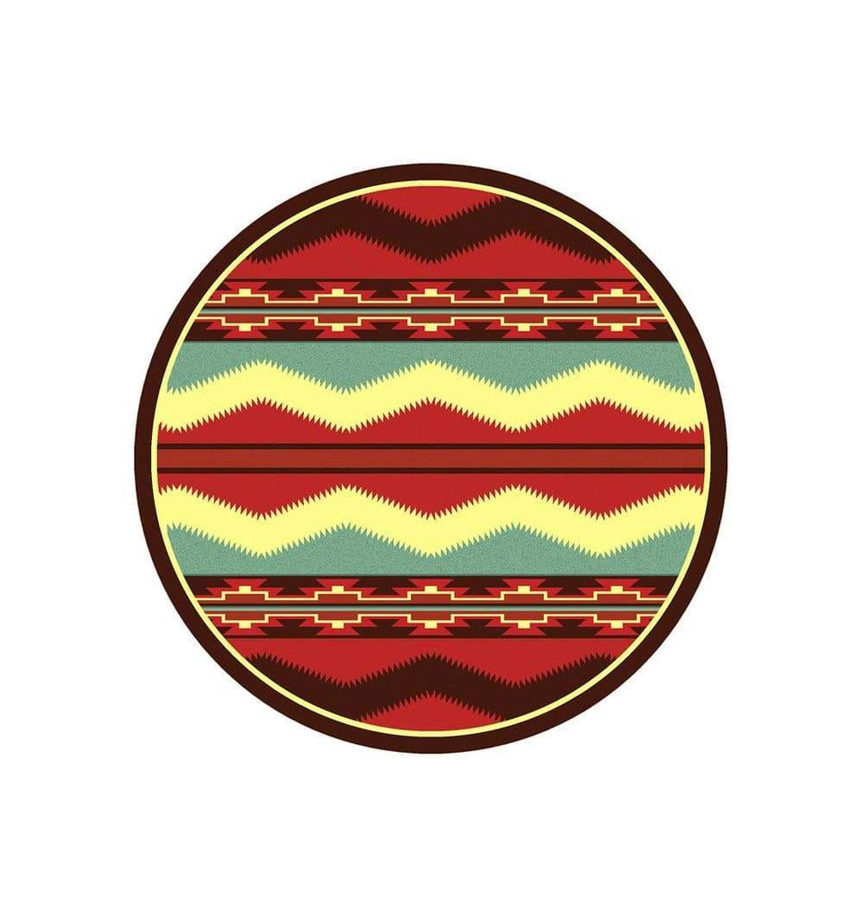 Scout Fiesta Colorful 8ft Round Area Rug - Made in the USA - Your Western Decor, LLC