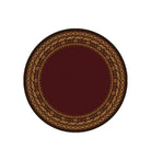 Cimarron Red 8' Round Area Rug made in the USA - Your Western Decor