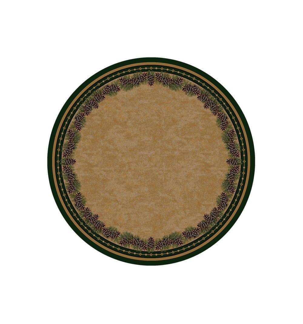 Pine Mountain Round Area Rug - Made in the USA - Your Western Decor, LLC