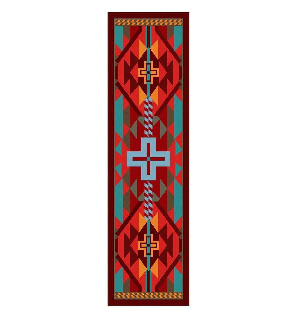 Rustic Cross Southwest Floor Runner - Sunset - Made in the USA - Your Western Decor