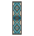 Rustic Cross Southwest Floor Runner - Turquoise - Made in the USA - Your Western Decor