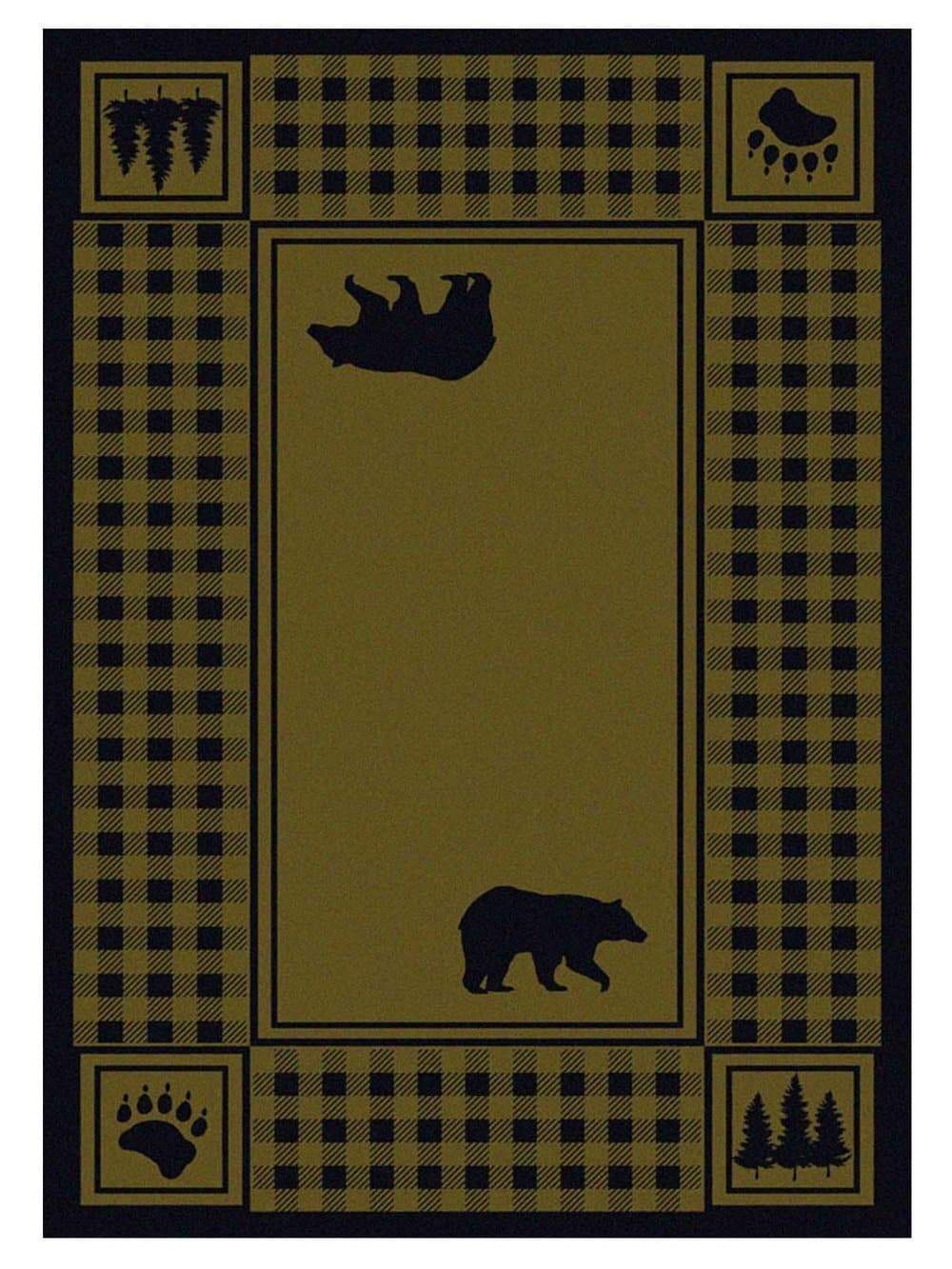 Bear Refuge Rugs  Green - Made in the USA - Your Western Decor