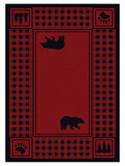 Bear Refuge Rugs  Red - Made in the USA - Your Western Decor