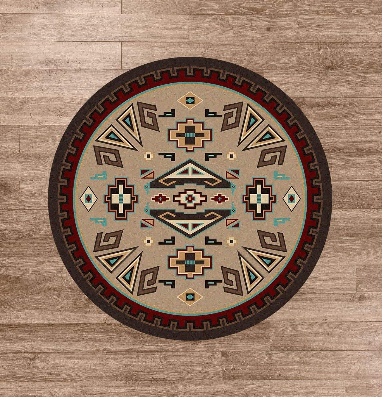 Butte Southwest Round Area Rug - Your Western Decor, LLC