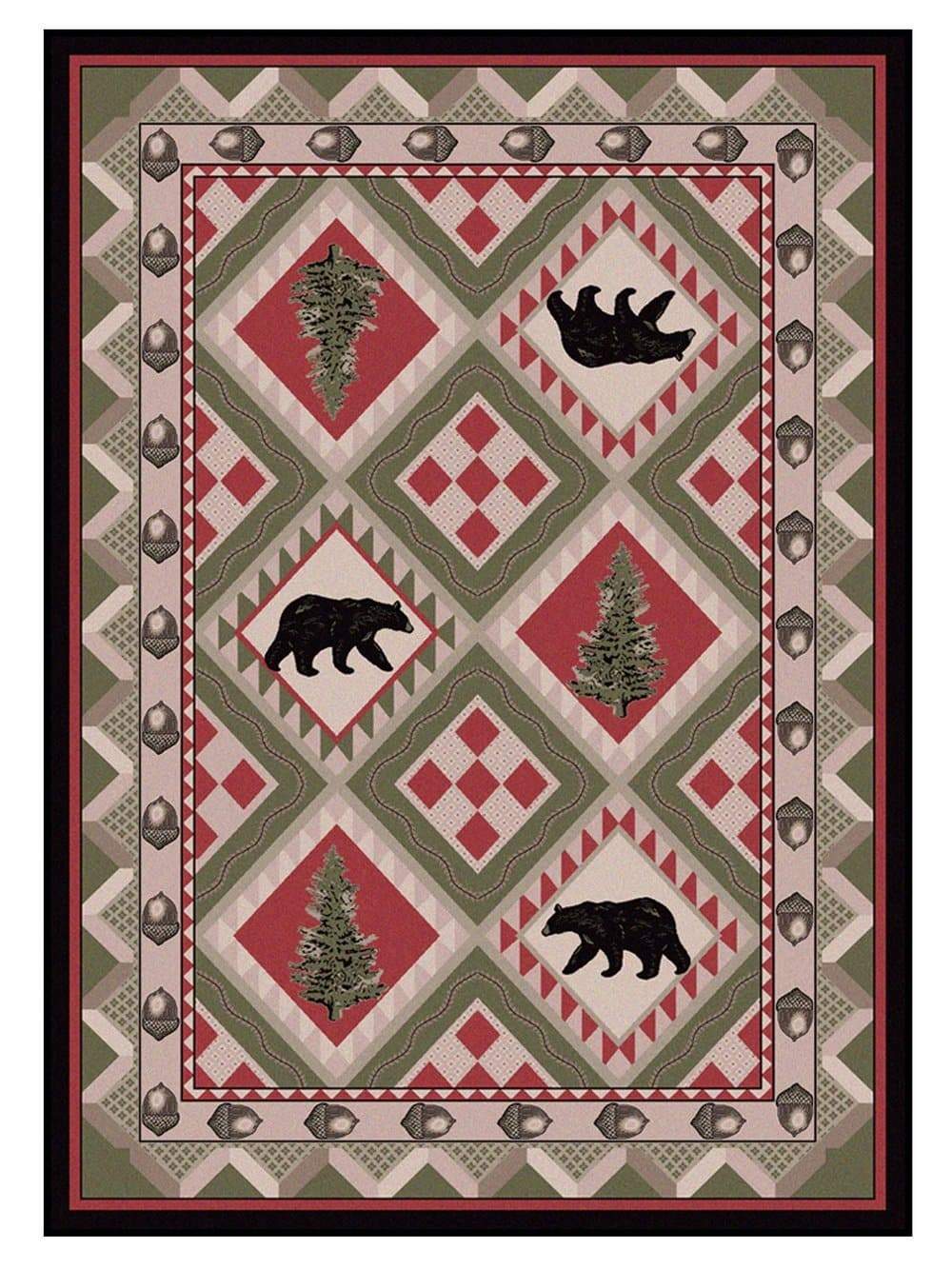 Quilted Forest Cabin Rugs - Made in the USA - Your Western Decor, LLC