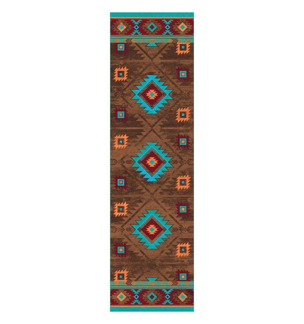 Aztec Whiskey River Area Runner Rugs. Made in the USA. Your Western Decor