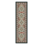 Red, tan, black, orange, beige western runner rug. Made in the USA. Your Western Decor, LLC