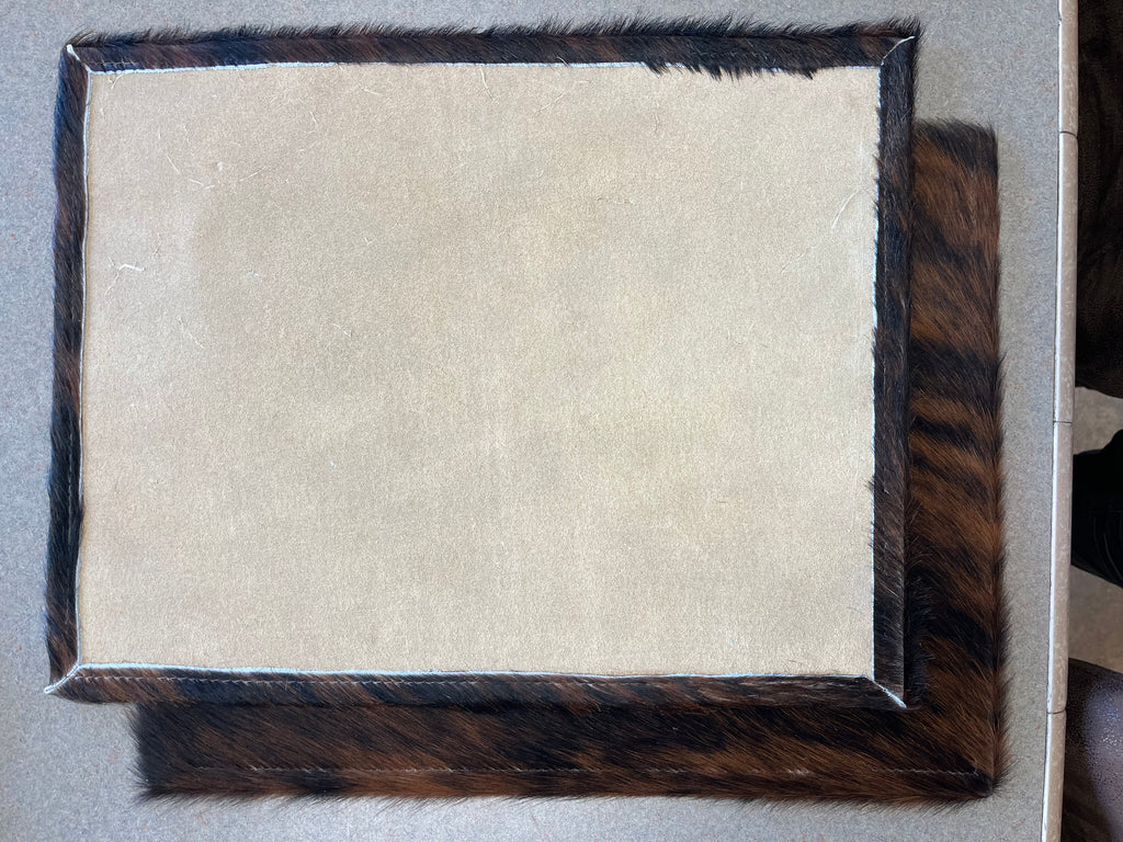 Brindle Cowhide Placemat Back - Your Western Decor