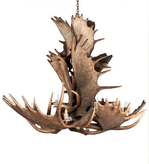 12-Light Moose Antler Chandelier - Your Western Decor