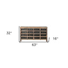 Brown & Black Solid Wood 16 Drawer Sideboard measurements