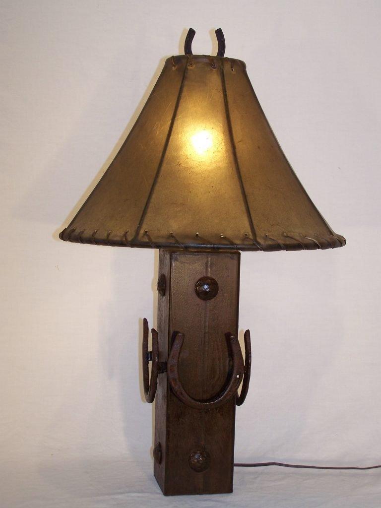 16" Pyramid Raw Hide Lamp Shade Color Light Brown - Your Western Decor