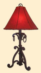 16" Pyramid Raw Hide Lamp Shade Color Red - Your Western Decor