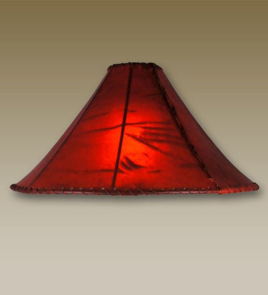 23" Pyramid Raw Hide Lamp Shade Color Amber - Your Western Decor