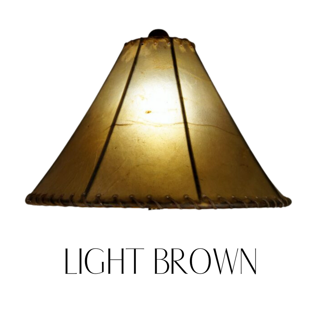 Natural Raw Hide Lamp Shade Color Light Brown - Your Western Decor