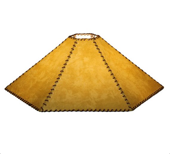 30" Wide Faux Leather Lamp Shade - Handmade in the USA - Your Western Decor