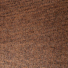 Space-dyed chenille upholstery fabric with a textured herringbone weave in warm brown, rust, and charcoal tones.