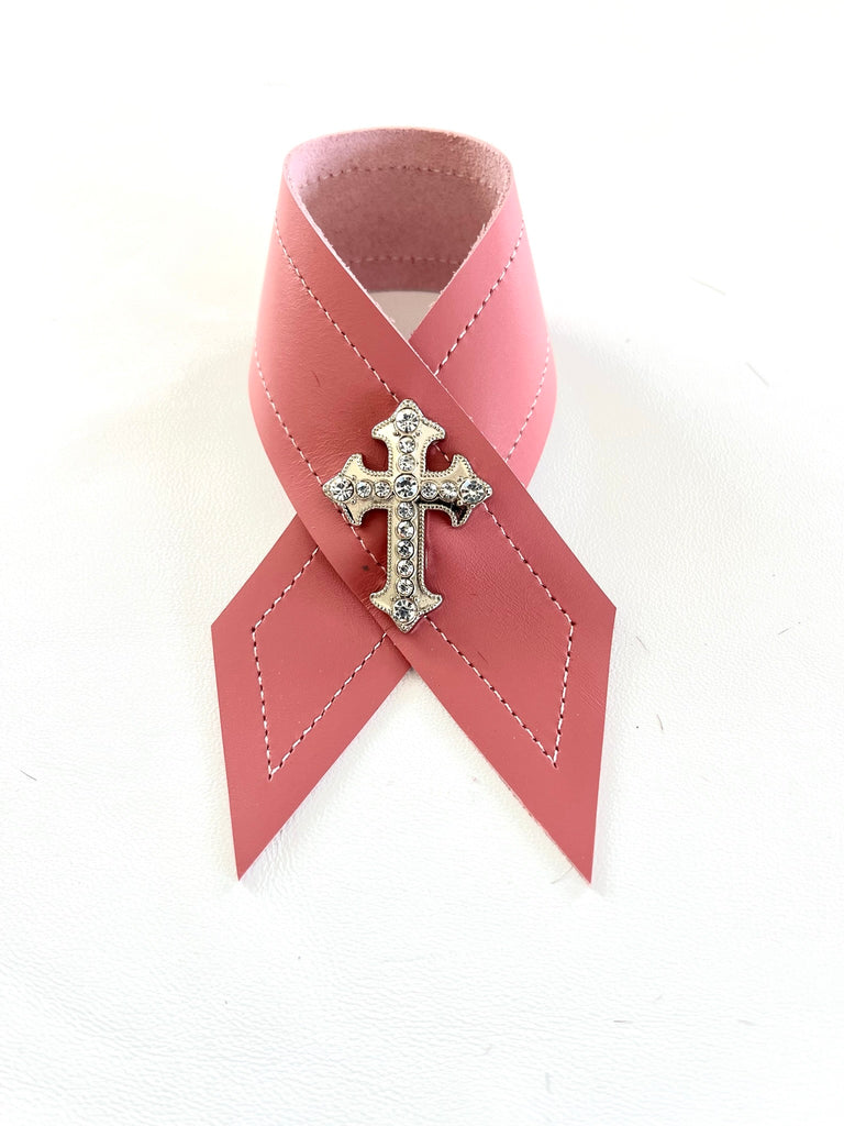 Cancer Awareness Leather Napkin Rings - Handmade by Your Western Decor in Oregon