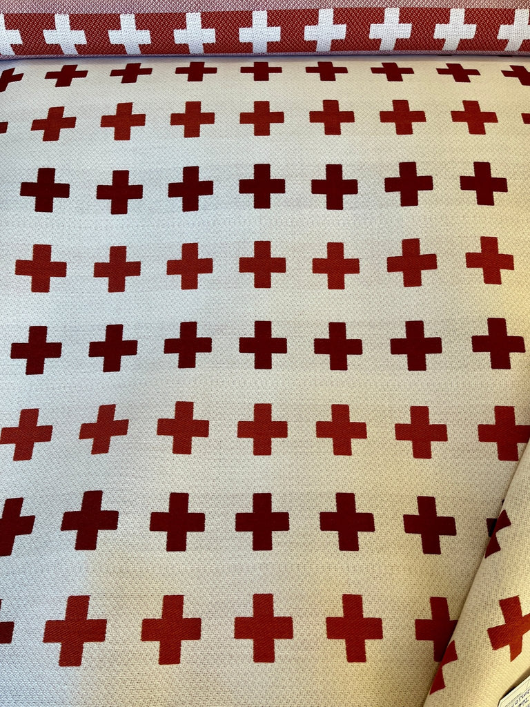 Terra Cotta Cross Upholstery fabric by Pendleton Sunbrella made in the USA - Your Western Decor