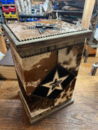 Cowhide & Pine Hamper made in the USA - Your Western Decor