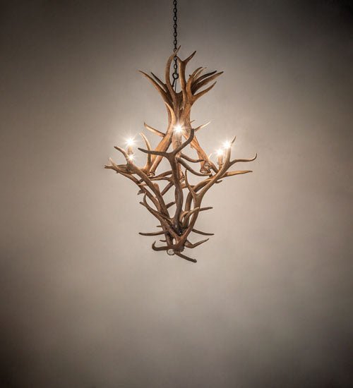 8-Light Elk & Mule Deer Antler Chandelier - Your Western Decor