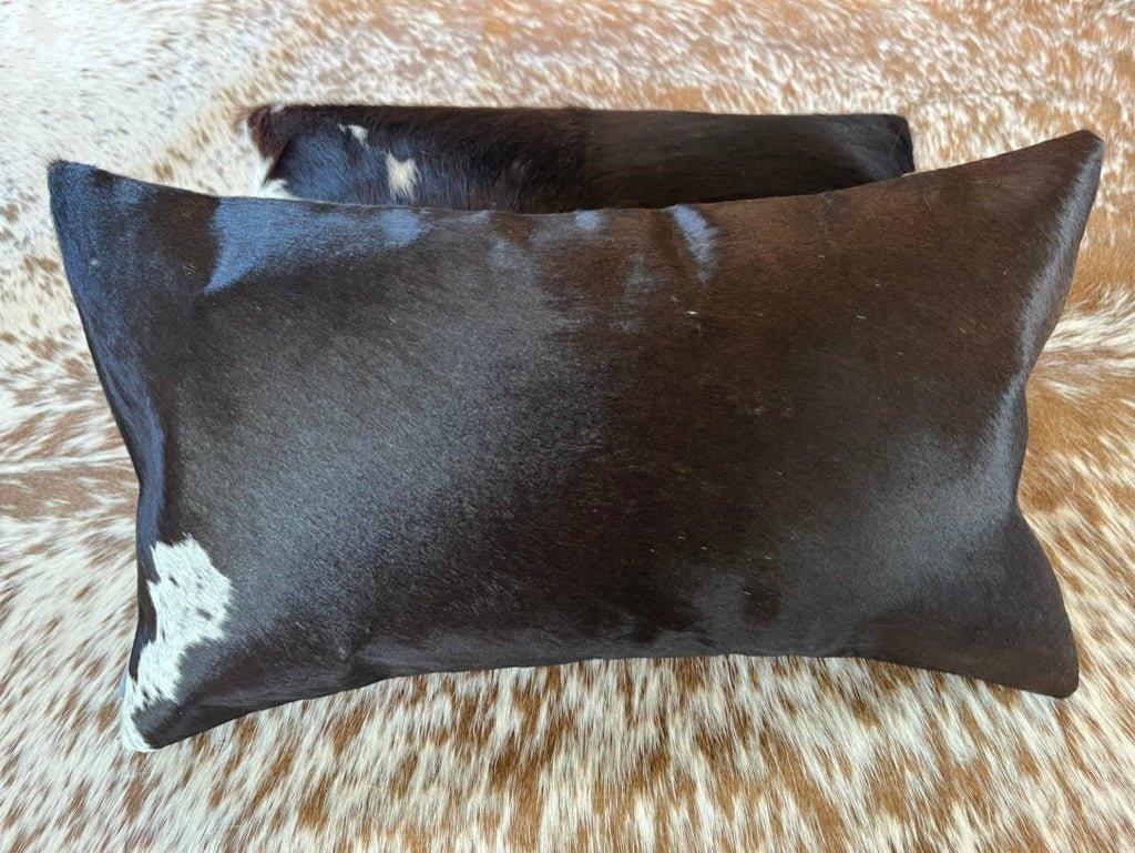 Chocolate Brown Cowhide Pillows - Your Western Decor