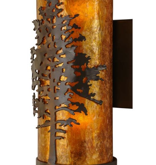 Amber Mica Tamarack Wall Sconce Detail - Made in the USA - Your Western Decor