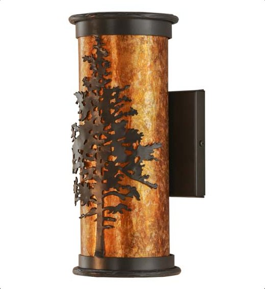 Amber Mica Tamarack Wall Sconce Light Off -Made in the USA - Your Western Decor