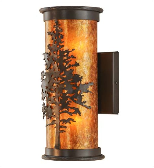 Amber Mica Tamarack Wall Sconce Made in the USA - Your Western Decor