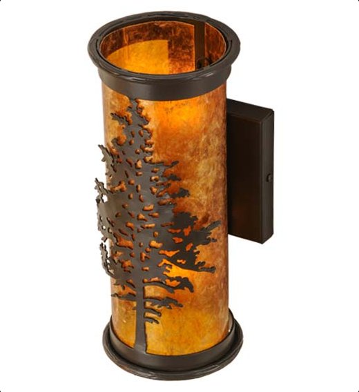 Amber Mica Tamarack Wall Sconce Made in the USA - Your Western Decor