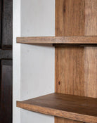 Arched Hickory Bookcase Wood Detail - Your Western Decor