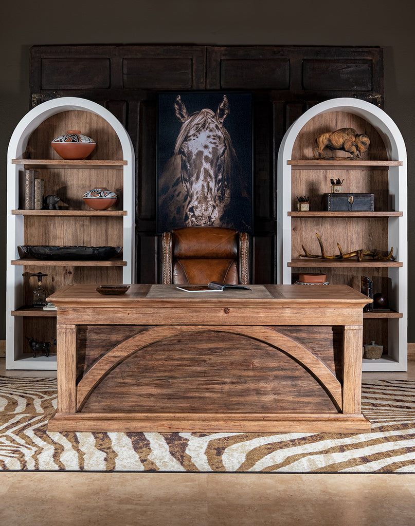 Arched Hickory Bookcases - Your Western Decor