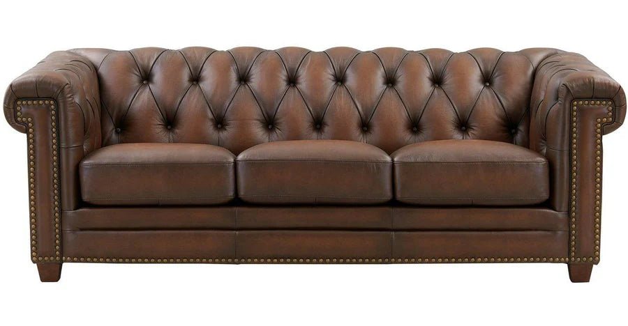 Arizona Tufted Leather Sofa - Your Western Decor