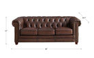 Arizona Tufted Leather Sofa - Dimensions - Your Western Decir