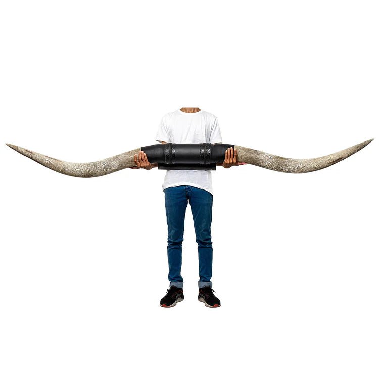 Atticus Carved Longhorns Mount XL - Your Western Decor