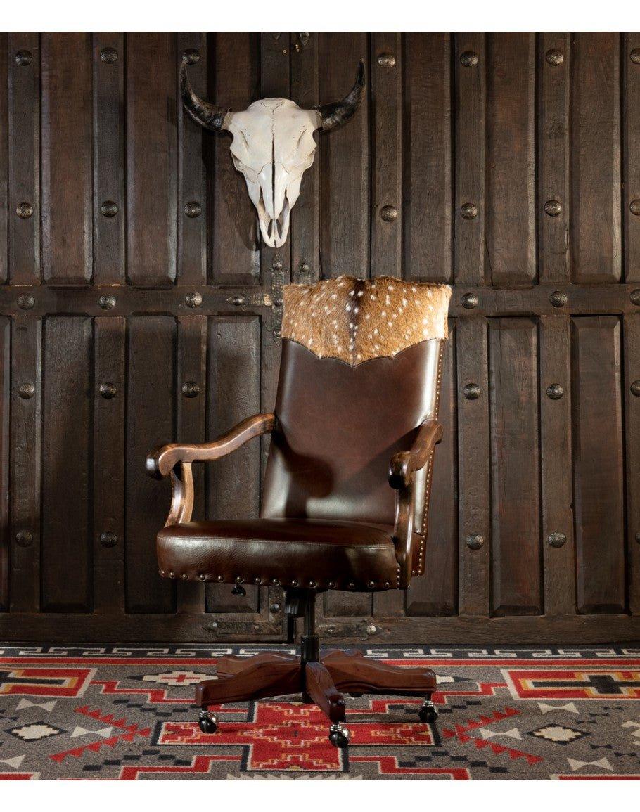 Axis Yoke & Leather Desk Chair made in the USA - Your Western Decor