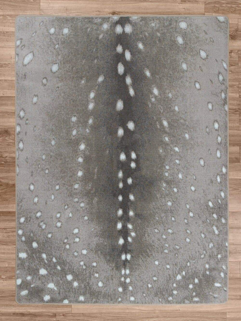 Grey Axis spotted faux hide area rug - Made in the USA - Your Western Decor