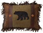 Lodge Bear and Buttons Accent Pillow - Your Western Decor