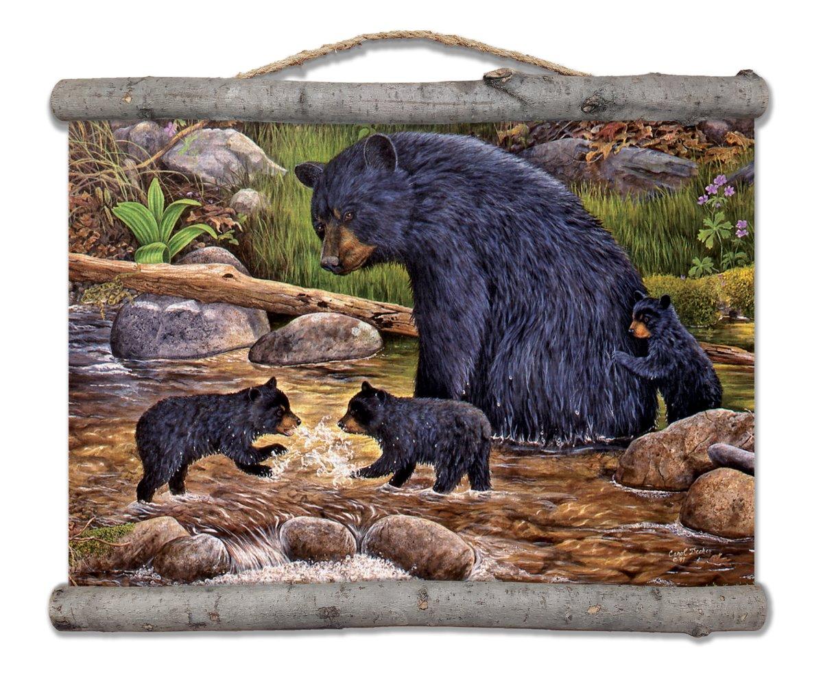 Bear Family Canvas Wall Scroll - Your Western Decor