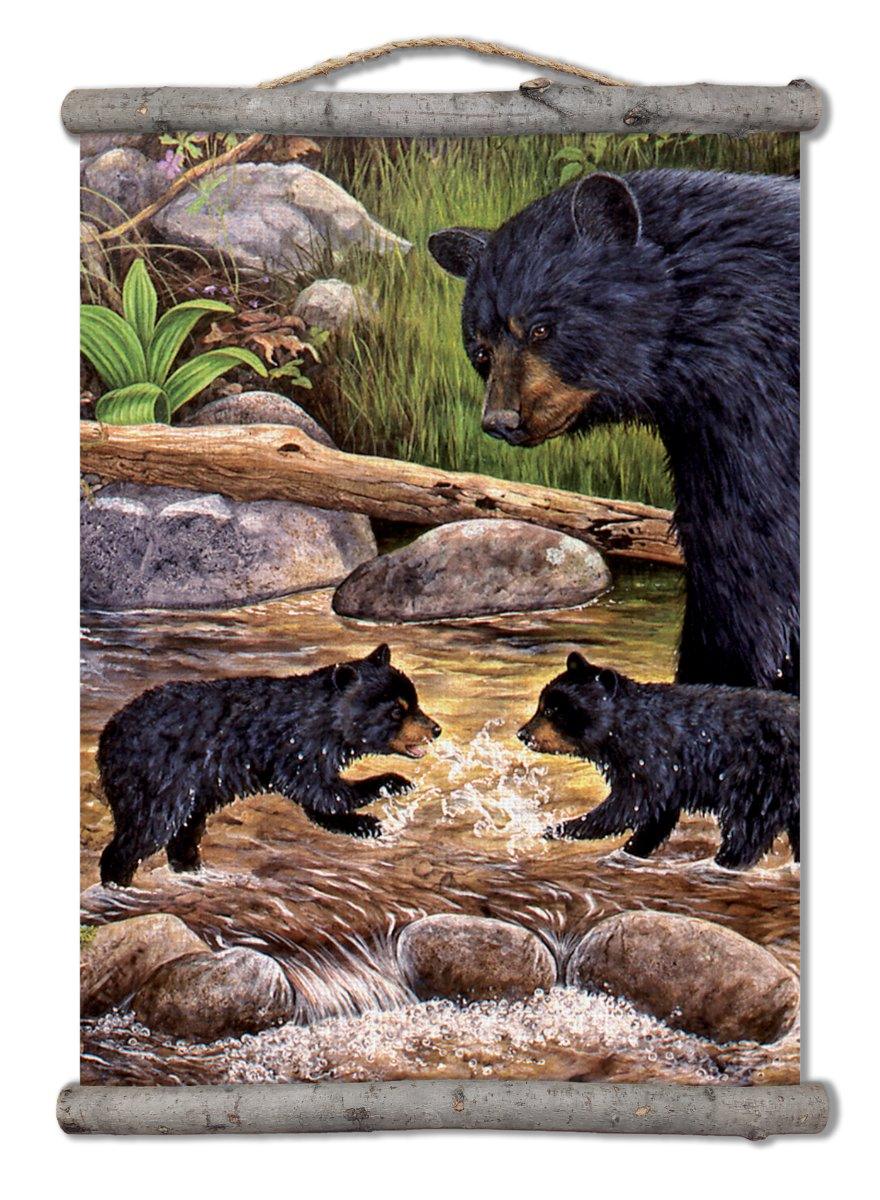 Bear Family Canvas Wall Scroll - Your Western Decor