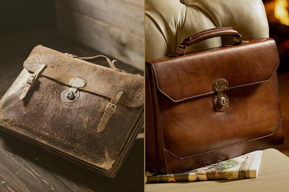 Benjamin Leather Executive Briefcase original style and new style - Your Western Decor