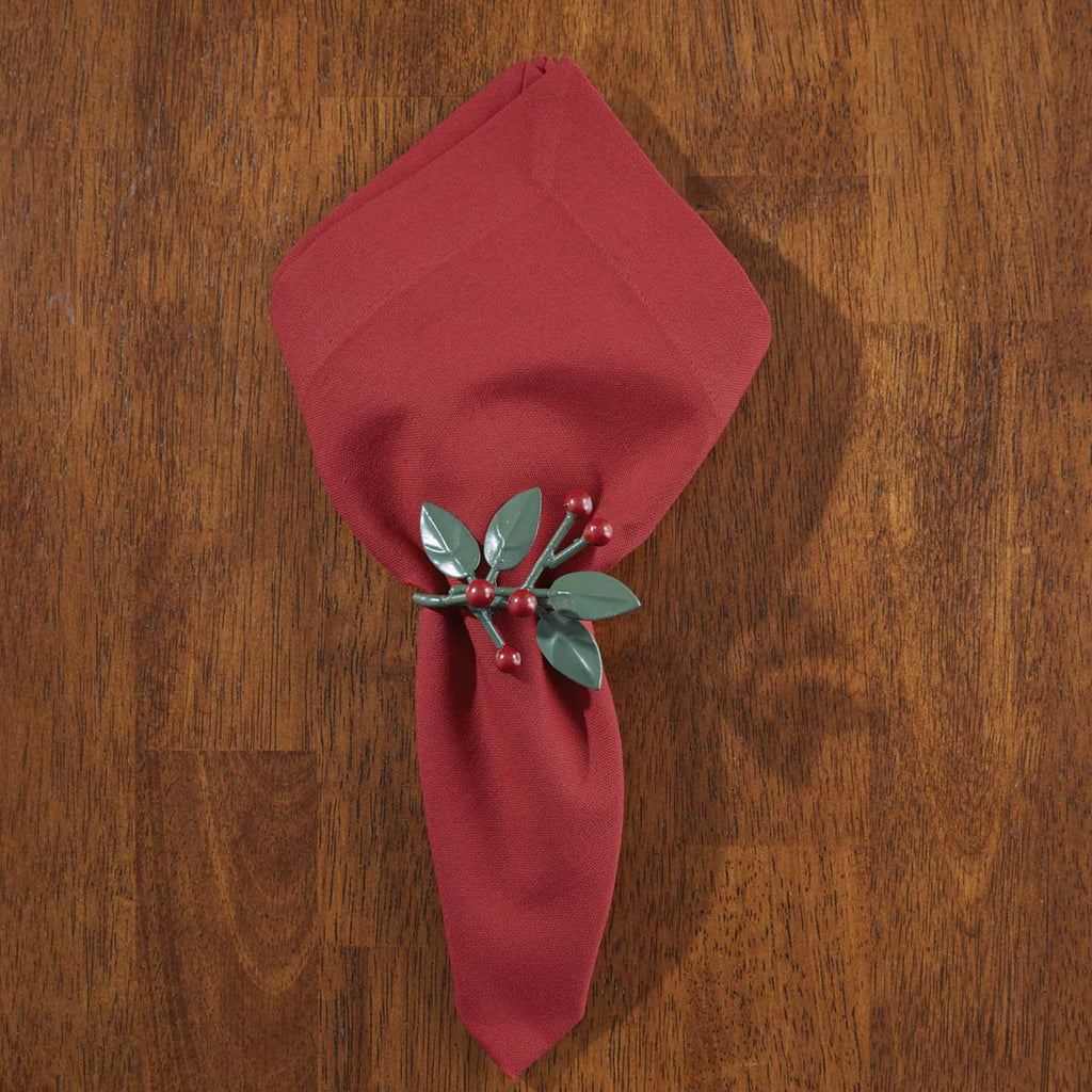 Berries & Leaves Napkin Ring Set - Your Western Decor