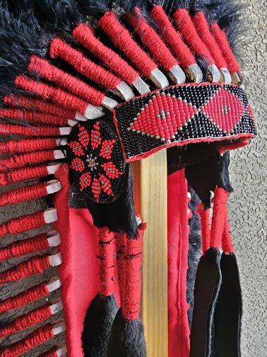 Native American Black Barred Half Trailer Warbonnet - Your Western Decor