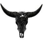 Black Glass Mosaic Steer Skull - Your Western Decor