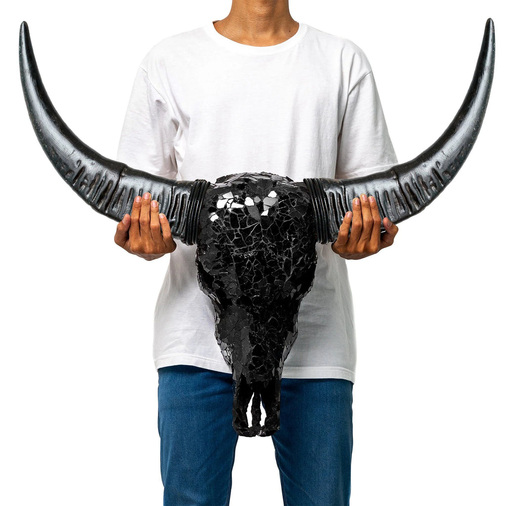 Glass Mosaic Buffalo Skull - Your Western Decor