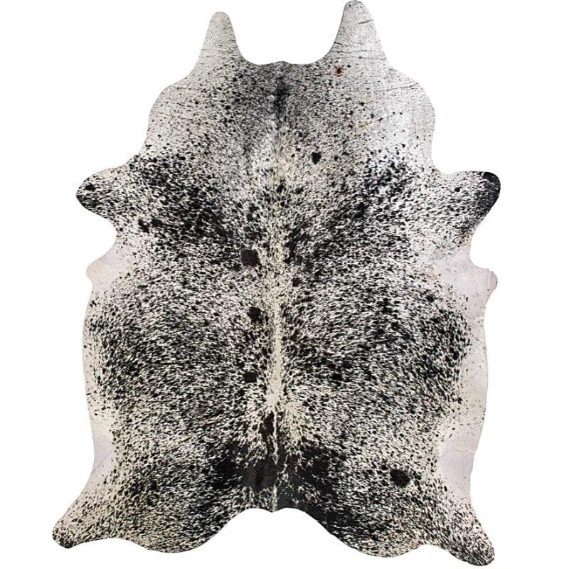 Black White Salt & Pepper Cowhide Rug | Your Western Decor